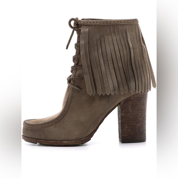 Frye Parker Fringe Leather Suede Boot - Picture 2 of 9